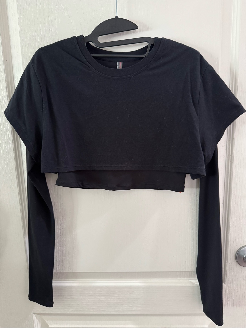 FP Movement by Free People Black Layered Cropped Long-Sleeve Top - Picture 3 of 5